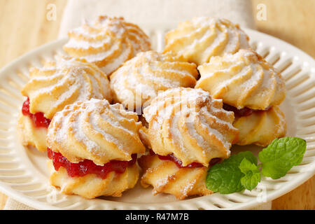 Sandwich confiture cookies Banque D'Images