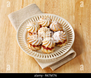 Sandwich confiture cookies Banque D'Images