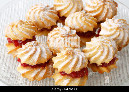 Sandwich confiture cookies Banque D'Images