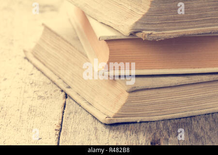 Livres à vintage tone Colour Banque D'Images