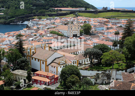 Capitale Angra do Heroismo aux Açores sur l'île de Terceira, Portugal Banque D'Images