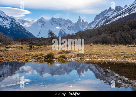 Cerro Torre à la montagne du Parc National Los Glaciares en Argentine Banque D'Images