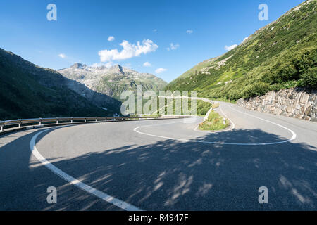 Sur Furka passe en Suisse, Europe Banque D'Images