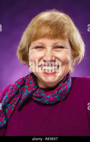 Old Age woman laughing Banque D'Images