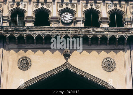 Horloge Charminar, Hyderabad, Andhra Pradesh, Inde, Asie Banque D'Images