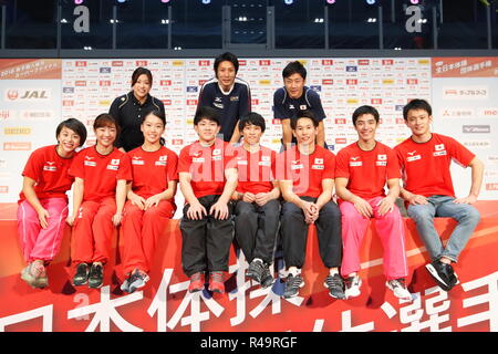 Takasaki Arena, de Gunma, au Japon. 25Th Nov, 2018. Groupe de l'équipe du Japon (JPN), le 25 novembre 2018 - La gymnastique artistique : la 72e Japon Équipe Gymnastique Artistique championnat, à Takasaki Arena, Gunma, au Japon. Credit : Sho Tamura/AFLO SPORT/Alamy Live News Banque D'Images