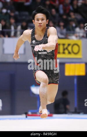 Takasaki Arena, de Gunma, au Japon. 25Th Nov, 2018. Kazuma Kaya, 25 novembre 2018 - La gymnastique artistique : la 72e Japon Équipe Gymnastique Artistique Championnat, Men's étage final à Takasaki Arena, Gunma, au Japon. Credit : Sho Tamura/AFLO SPORT/Alamy Live News Banque D'Images