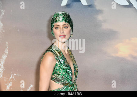 Londres, Royaume-Uni. 26 novembre, 2018. L'Amber entendu arrive à Aquaman - Première Mondiale au Cineworld Leicester Square, le 26 novembre 2018, Londres, Royaume-Uni. Credit Photo : Alamy/Capital Live News Banque D'Images