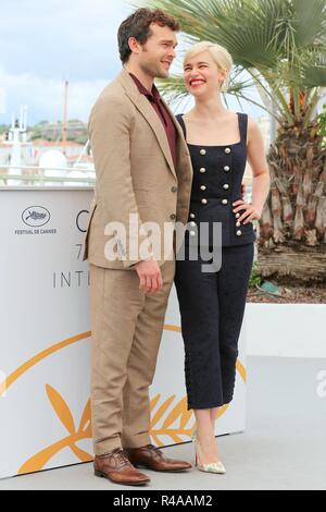 CANNES, FRANCE - 15 MAI 2018 : Alden Ehrenreich et Emilia Clarke au 'Solo : Une histoire de la guerre des étoiles' photocall au cours de la 71e Festival de Cannes Banque D'Images