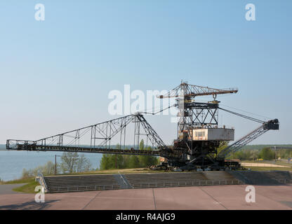 L'Excavateur de lignite dans la mine à ciel ouvert de lignite désaffectée Ferropolis Banque D'Images