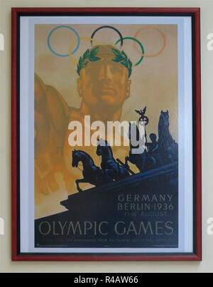 Poster, Ausstellung, Panathinaiko-Stadion, Athènes, Grèce Banque D'Images