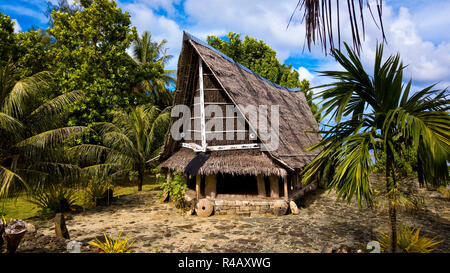 L'île de Yap, maison des hommes, Yap, Caroline Islands, Etats fédéraux de Micronésie Banque D'Images