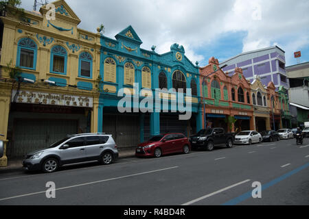 La vieille ville pittoresque de Hat Yai, Thaïlande. Banque D'Images