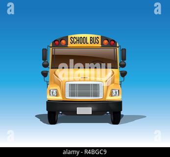 American School Bus dans Vector Illustration de Vecteur