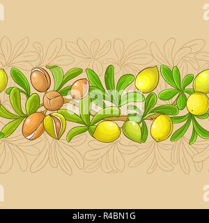 Vecteur d'argan motif sur fond couleur Illustration de Vecteur