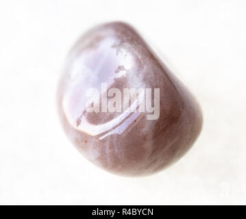 La macro photographie de minéraux naturels à partir de la collection géologique - poli de l'albite (pierre de lune) sur fond blanc Banque D'Images