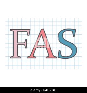 Le syndrome d'alcoolisme fœtal (SAF) sigle écrit sur du papier à carreaux Illustration de Vecteur