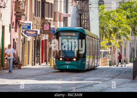 Les Trams, Santa Cruz de Tenerife, Canaries, Espagne Banque D'Images