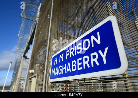 De 0001 sous embargo, le mardi 27 novembre photo inédit daté du 19/11/2018 de la prison de Maghaberry, comme la prison de marque une fois dangereux et Dickens, a fait des progrès extrêmement encourageant, un rapport a dit. Banque D'Images