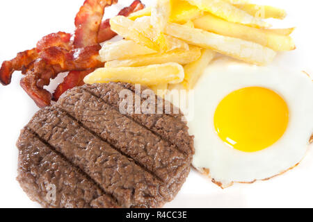 Close up junk food avec des niveaux élevés de cholestérol et de calories Banque D'Images