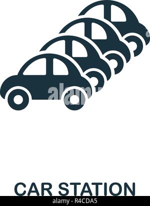 Icône de Station de voiture. Style de design premium collection. UX et l'interface utilisateur. Icône de station voiture parfaite pixel pour la conception web, applications, logiciels, l'utilisation d'impression. Illustration de Vecteur