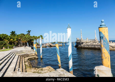 Vizcaya,florida gran moins residence under blue sky Banque D'Images