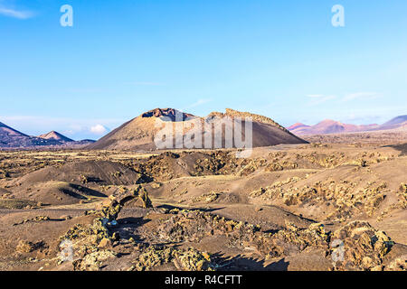 Montana volcan Colorada en Lanzarote, Tinajo Banque D'Images