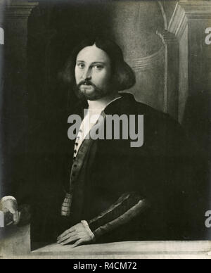 Portrait de Francesco Querini, peinture de Jacopo Negretti dit Palma il Vecchio, 1930 Banque D'Images