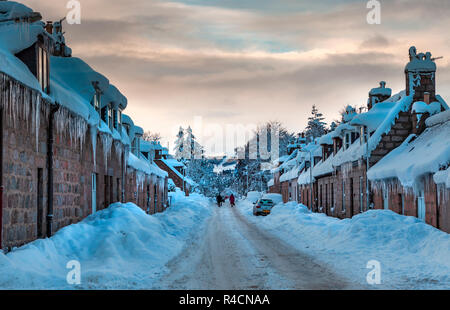 La ville de Ballater Royal en hiver Banque D'Images