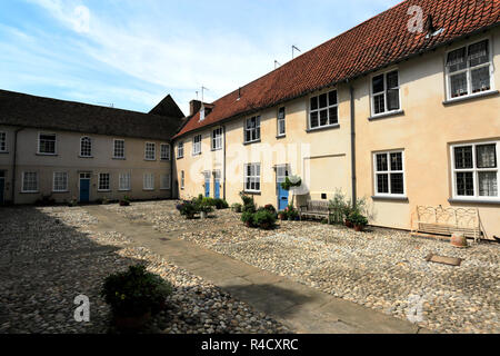 Courtyard Hampton bâtiments, Nelson Street, Kings Lynn ; ville ; Norfolk en Angleterre, Royaume-Uni Banque D'Images