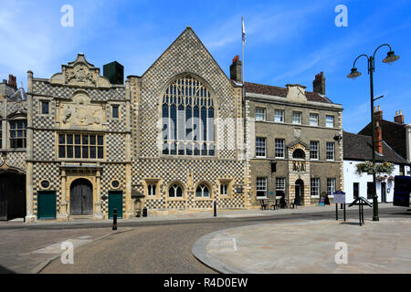 L'hôtel de ville et la Trinity Guildhall, Kings Lynn, Norfolk, England, UK Banque D'Images