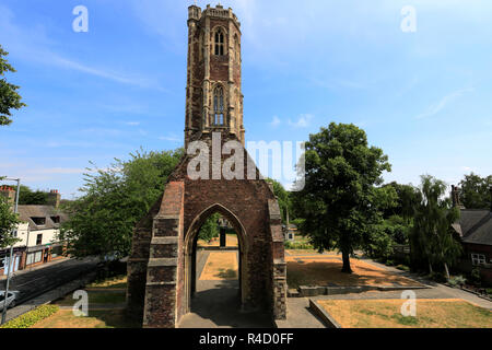 L'été ; un tour de Greyfriars couvent franciscain ; Tower Gardens, London Town ; Norfolk ; Angleterre ; UK Banque D'Images
