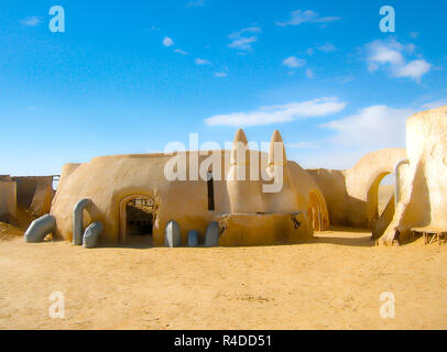 Sahara occidental, Tunisie - janvier 03, 2008 : jeux abandonnés pour le tournage du film Star Wars Banque D'Images