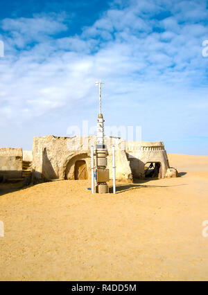 Sahara occidental, Tunisie - janvier 03, 2008 : jeux abandonnés pour le tournage du film Star Wars Banque D'Images