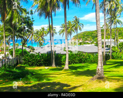 Belle plage sur une île tropicale de Koh Racha Yai Banque D'Images