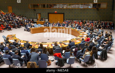 New York, USA - 26 novembre 2018 : réunion du Conseil de sécurité sur la situation en Ukraine au siège des Nations Unies Crédit : lev radin/Alamy Live News Banque D'Images