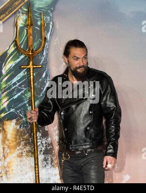 Londres, Royaume-Uni. 26Th Nov 2018. Jason Momoa assiste à AQUAMAN - Première mondiale. Londres, Royaume-Uni. 26/11/2018 | Le monde d'utilisation : dpa Crédit photo alliance/Alamy Live News Banque D'Images