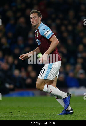 Turf Moor, Burnley, Royaume-Uni. 26 Nov, 2018. EPL, Burnley football Premier League contre Newcastle United ; Chris Wood de Burnley : Action Crédit Plus Sport/Alamy Live News Banque D'Images