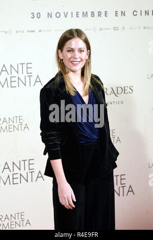 Kimberley actrice à dire photocall de premiere film ' durante la Tormenta ' à Madrid le lundi, 26 Novembre 2018 Banque D'Images