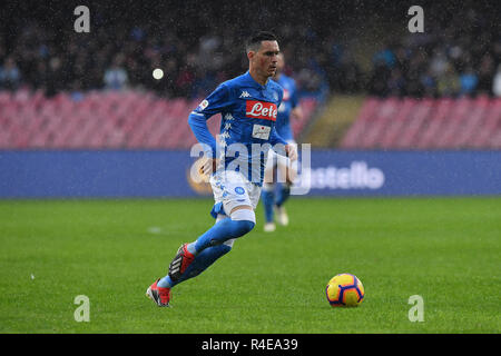 Foto Cafaro/LaPresse 25 Novembre 2018 Napoli, Italia sport calcio Napoli vs Chievo - Campionato di Calcio Serie A TIM 2018/2019 - stadio San Paolo. Nella foto : Jose Maria Callejon (SSC Napoli). Cafaro Photo/LaPresse 25 novembre 2018 Naples, Italie Sports Football Napoli vs Chievo - championnat de football italien une ligue TIM 2018/2019 - stade San Paolo. Dans le pic : Jose Maria Callejon (SSC Naples) en action. Banque D'Images