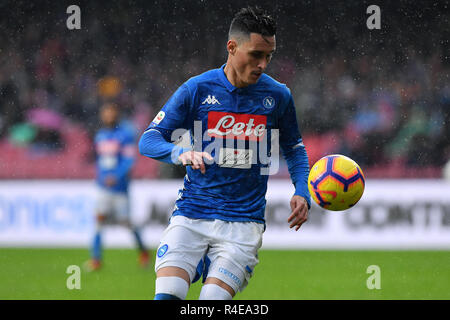 Foto Cafaro/LaPresse 25 Novembre 2018 Napoli, Italia sport calcio Napoli vs Chievo - Campionato di Calcio Serie A TIM 2018/2019 - stadio San Paolo. Nella foto : Jose Maria Callejon (SSC Napoli). Cafaro Photo/LaPresse 25 novembre 2018 Naples, Italie Sports Football Napoli vs Chievo - championnat de football italien une ligue TIM 2018/2019 - stade San Paolo. Dans le pic : Jose Maria Callejon (SSC Naples) en action. Banque D'Images