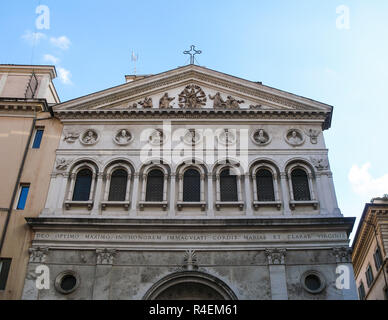 Façade de Santa Chiara Churce en ville Rome Banque D'Images