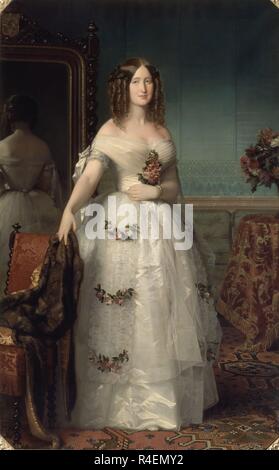 "Eugénie de Montijo, comtesse de Teba', 1849, huile sur toile. Auteur : Federico de Madrazo,. Emplacement : collection privée. Sevilla. Séville. L'ESPAGNE. Banque D'Images