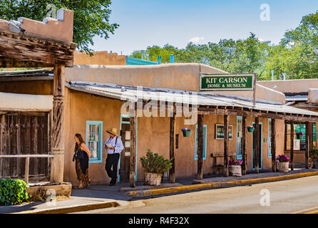 TAOS, NM, USA-07/08/18 : l'accueil de Taos Kit Carson, maintenant un musée. Banque D'Images