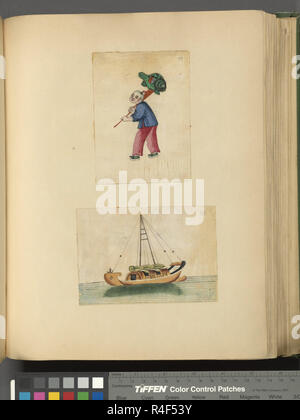 Dessins figuratifs chinois vintage Banque D'Images