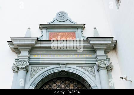 Détail. Palais des Grands Ducs de Lituanie, situé dans le château inférieur de Vilnius. Travailler sur un nouveau palais a commencé en 2002 sur le site de l'origine Banque D'Images