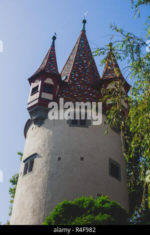 Rues de Lindau, est une ville et une île sur le côté de l'Allemagne de l'Est du lac de Constance, Constance, Bavière, Allemagne Banque D'Images