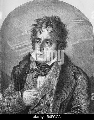 FRANÇOIS-René de Chateaubriand. Auteur : Carbonneau. Emplacement : collection privée. MADRID. L'ESPAGNE. Banque D'Images