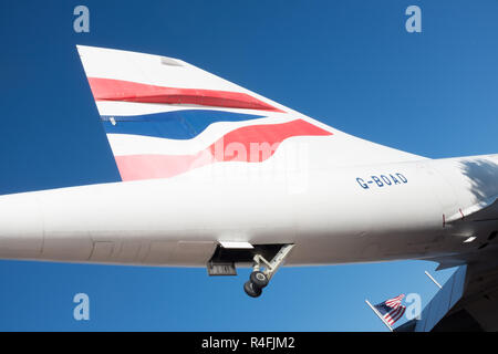 Concorde G-BOAD au New York's Intrepid Sea, Air & Space Museum Banque D'Images