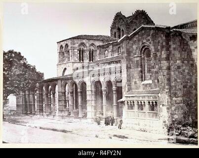 BASILICA DE SAN VICENTE DE AVILA - FOTOGRAFIA DE 1864. Auteur : MURIEL AUGUSTE. Emplacement : collection privée. Banque D'Images